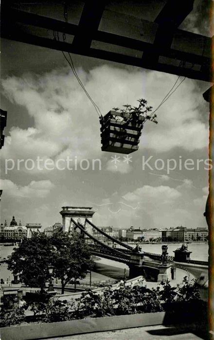 Budapest Reszlet a Lanchiddal Donau Bruecke