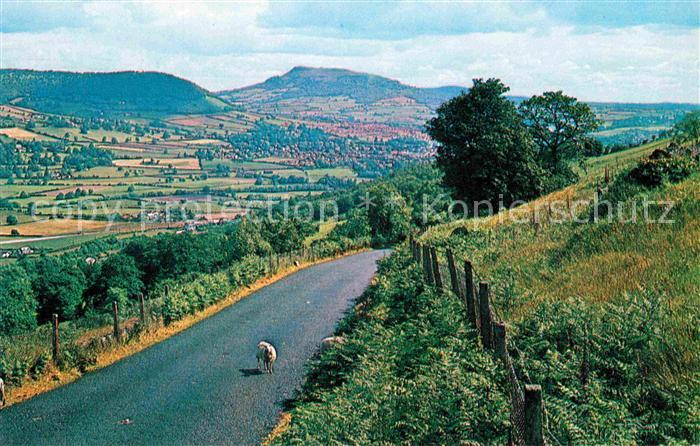 Abergavenny UK Panorama Usk Valley with Holy Mountains