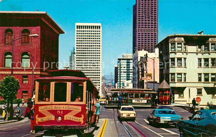 San Francisco California Powell Street Cable Car California Street Nob Hill Skys
