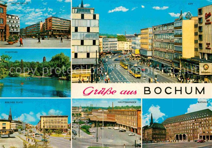 BOCHUM  CITY Rathausplatz Stadtpark Berliner Platz City Hauptbahnhof Rathaus
