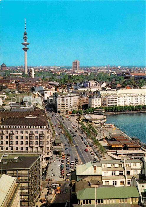 HAMBURG  CITY Jungfernstieg und Fernsehturm