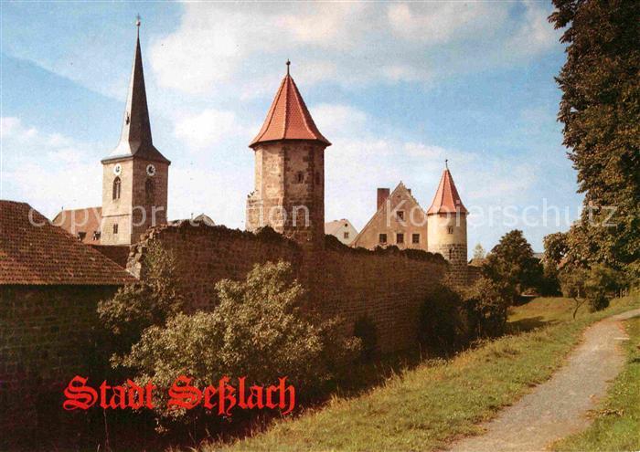 Sesslach Stadtmauer Altstadt Landessieger Bundessieger 1986/87 fuer Stadtsanieru