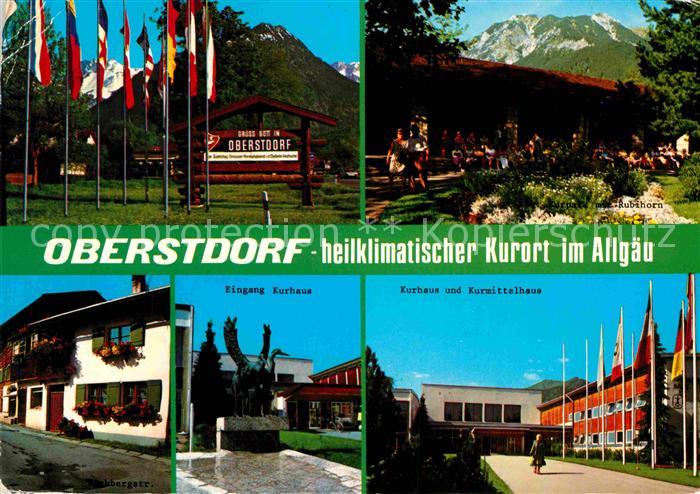Oberstdorf Kurhaus Kurmittelhaus Kurpark mit Rubihorn Kurort Allgaeuer Alpen