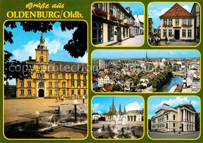 Oldenburg Niedersachsen Schloss Wasserspiele Altstadt Gebaeude