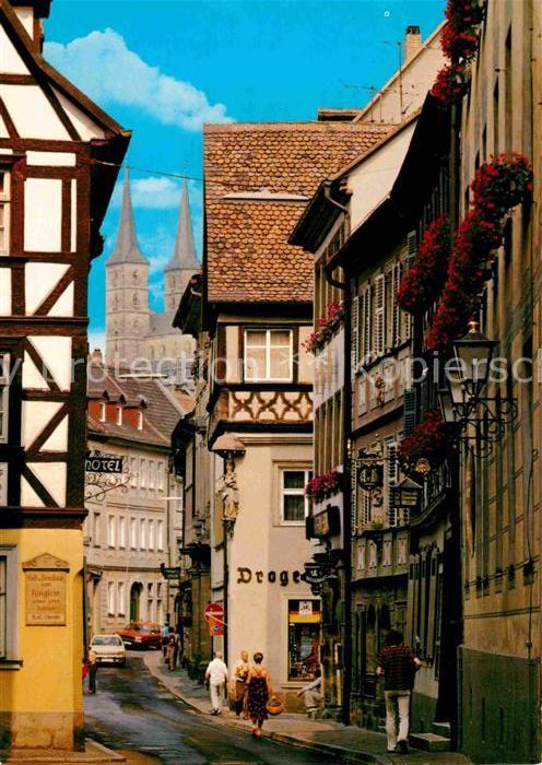 Bamberg Dominikanerstrasse und St Michael Kirche Altstadt