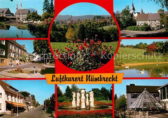 Nuembrecht Teilansichten Heilklimatischer Kurort Schwanenteich Brunnen