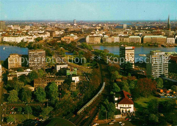 HAMBURG  CITY Panorama Blick vom Plaza auf die City