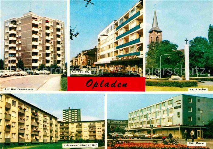 Opladen Am Weidenbusch Hochhaus Koelner Strasse Kirche Markt Luetzenkirchener St