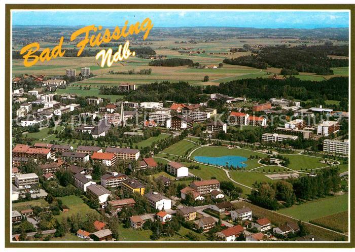 Bad Fuessing Thermalbad mit Freizeitpark und Kurpark Fliegeraufnahme