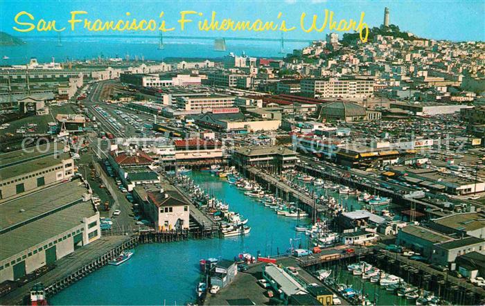 San Francisco California Fishermens Wharf Luftaufnahme