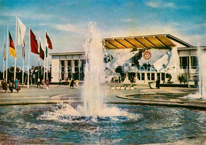 ERFURT  CITY Internationale Gartenbauausstellun Fontaenen Fahnen