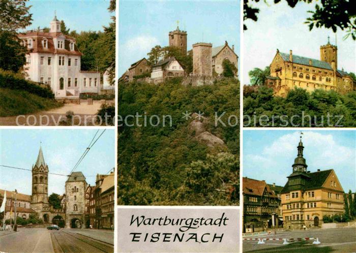 Eisenach Thueringen Wartburg Hotel Hohe Sonne Nikolaitor Nikolaikirche Rathaus