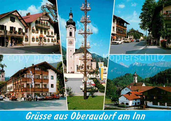 Oberaudorf Gaststaette Rechenauer Kirche Ortsansichten