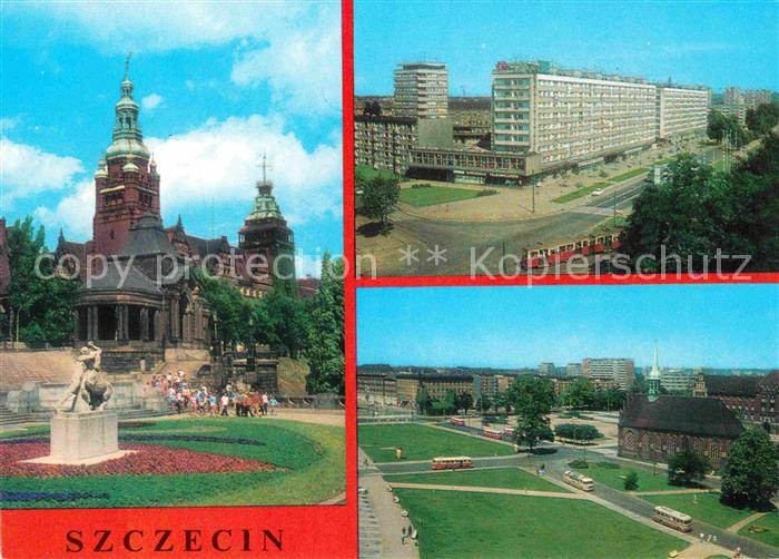 Szczecin Stettin Oper Panorama Eisenbahn