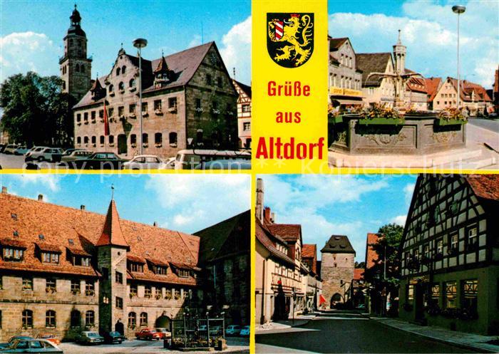 Altdorf Nuernberg Rathaus Stadtansicht Brunnen