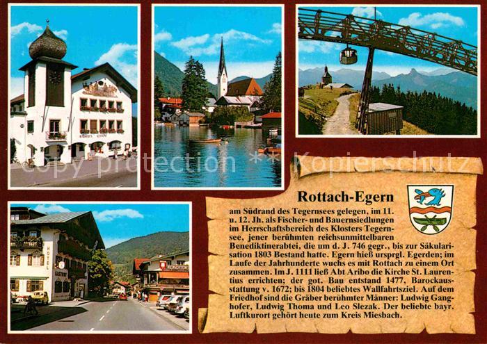 Rottach-Egern Kirche Seilbahn Ortsansicht
