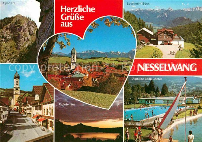 Nesselwang Allgaeu Bayern Alpspitze Bade Center Sportheim Boeck Gruentensee