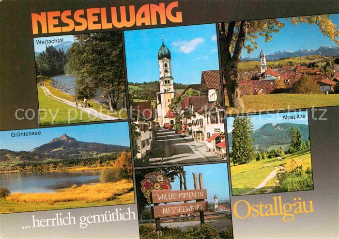 Nesselwang Allgaeu Bayern Wertachtal Gruentensee Alpspitze