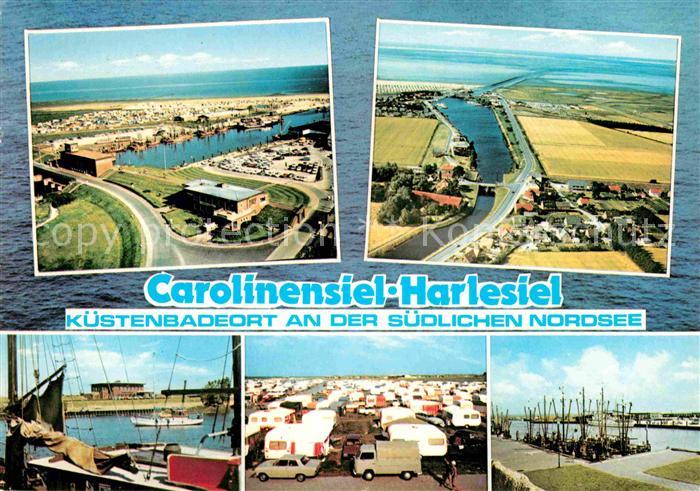 Carolinensiel-Harlesiel Ostfriesland Campingplatz Hafen Luftaufnahme
