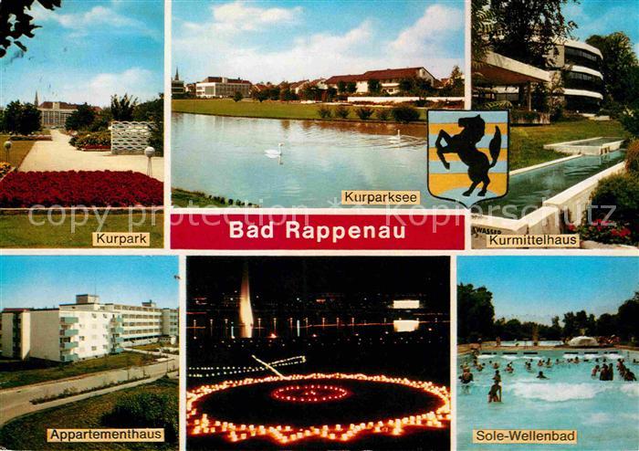 Bad Rappenau Kurpark Kurparksee Appartementhaus Sole Wellenbad