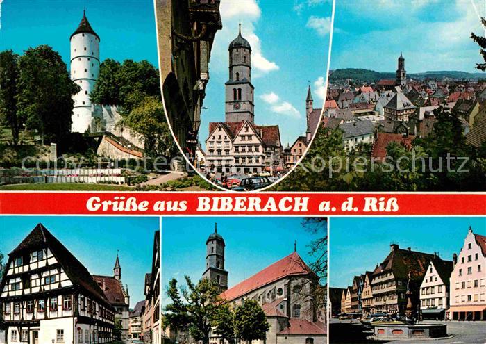 Biberach Riss Stadtturm Kirche Schloss Brunnen