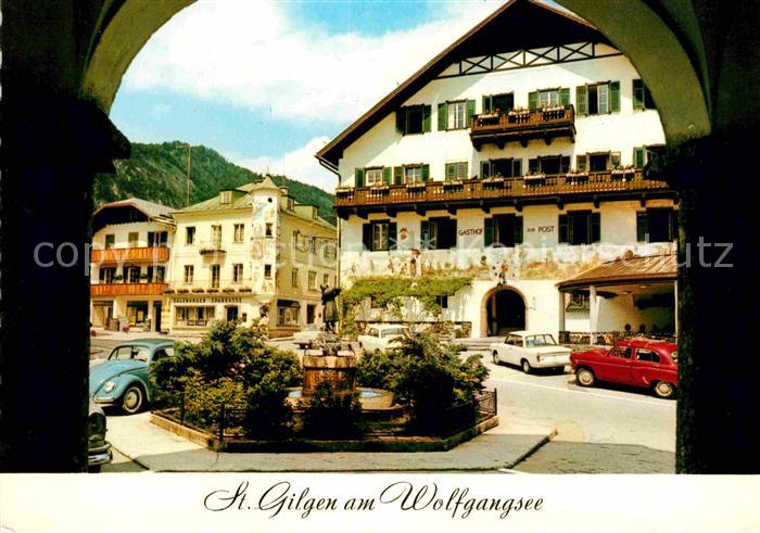 St Gilgen Wolfgangsee Mozartbrunnen Gasthof Post