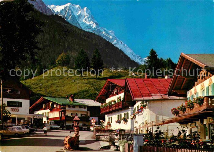 Grainau Oberer Dorfplatz Zugspitze