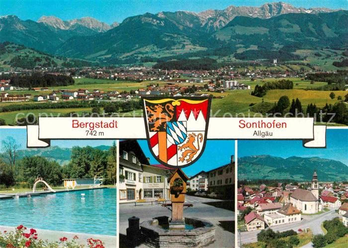 Sonthofen Oberallgaeu Schwimmbad Brunnen