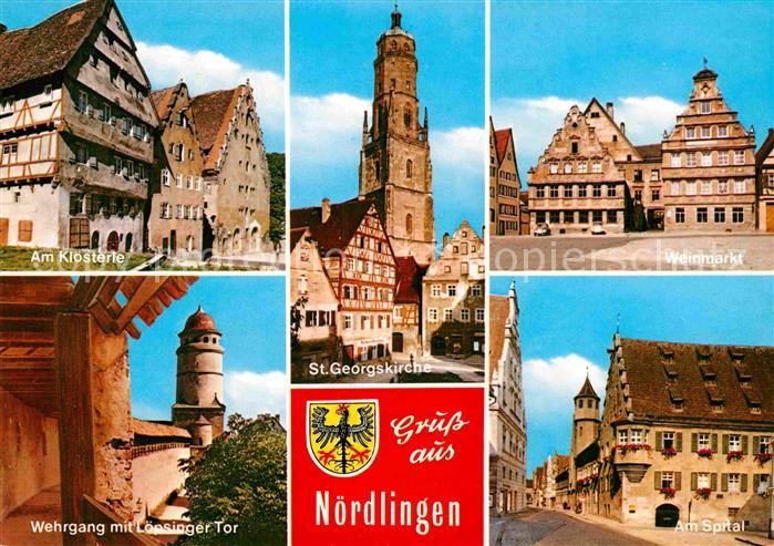 Noerdlingen St. Georgskirche Weinmarkt Wehrgang Loepsinger Tor