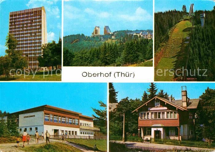 Oberhof Thueringen FDGB-Erholungsheim Rennsteig Interhotel Panorama Schanze Renn