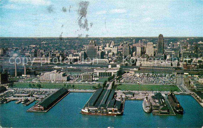 Toronto Canada Fliegeraufnahme Hafen und Skyline
