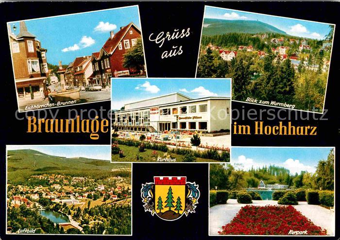 Braunlage Harz Wurmberg Fliegeraufnahme Kurpark Eichhoernchenbrunnen