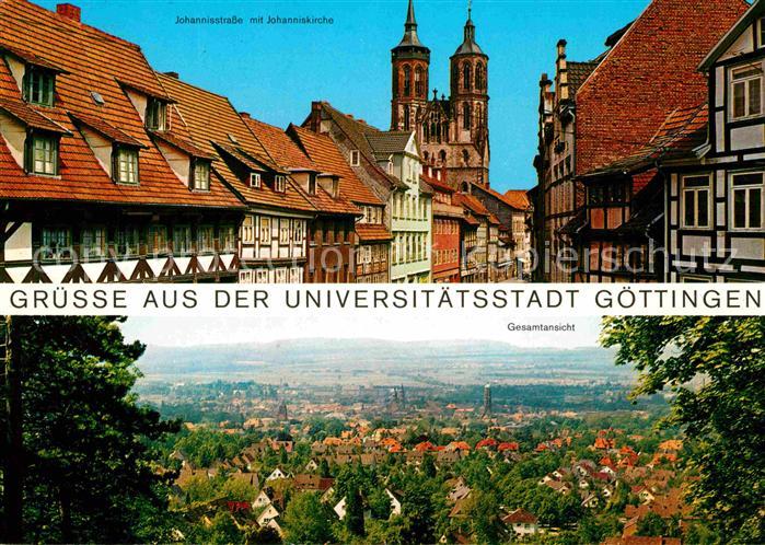 Goettingen Niedersachsen Universitaeststadt Johannisstrasse mit Kirche