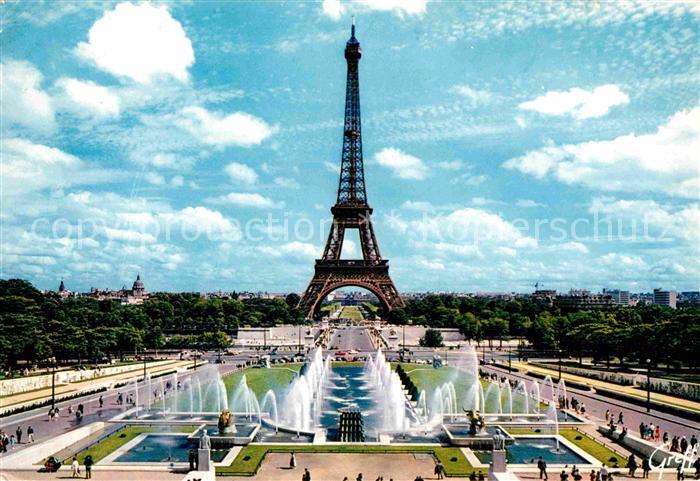 Paris Tour Eiffel les Jardins de Chaillot