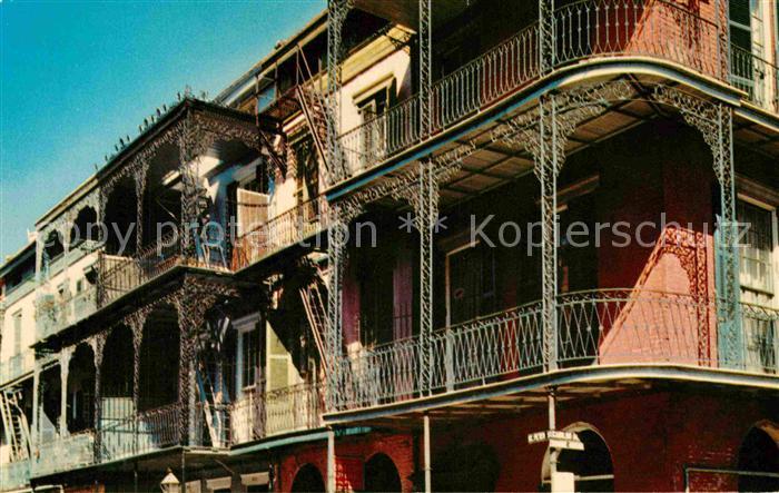 New Orleans Louisiana Saint Peter Street Lace Balconies