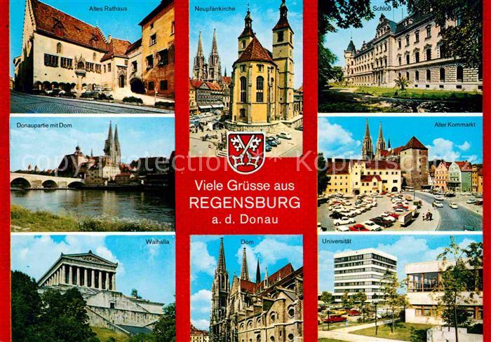 REGENSBURG Bayern Altes Rathaus Alter Kornmarkt Walhalla Schloss Universitaet Do