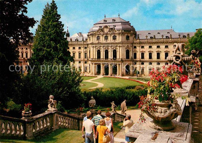 WueRZBURG Bayern Hofgartenterrasse Gartenfront Residenz