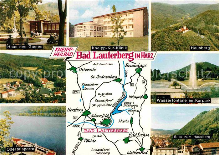 Bad Lauterberg Haus des Gastes Kneipp Kurklinik Hausberg Wasserfontaene Odertals