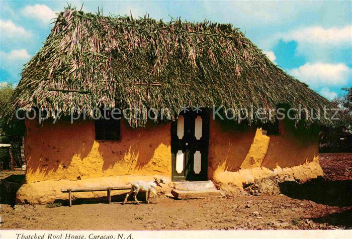 Curacao Niederlaendische Antillen Thatched Roof House