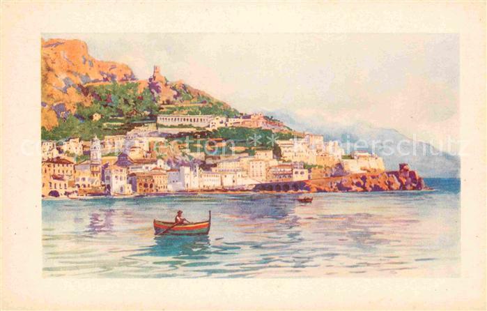 Amalfi Seepanorama Kuenstlerkarte
