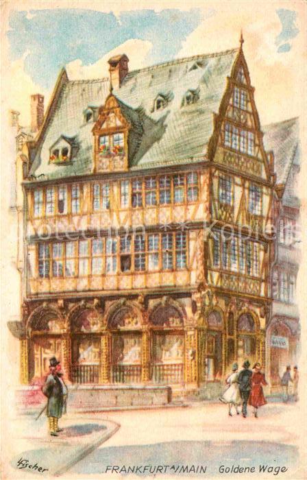 Frankfurt Main Goldene Wage Kuenstlerkarte