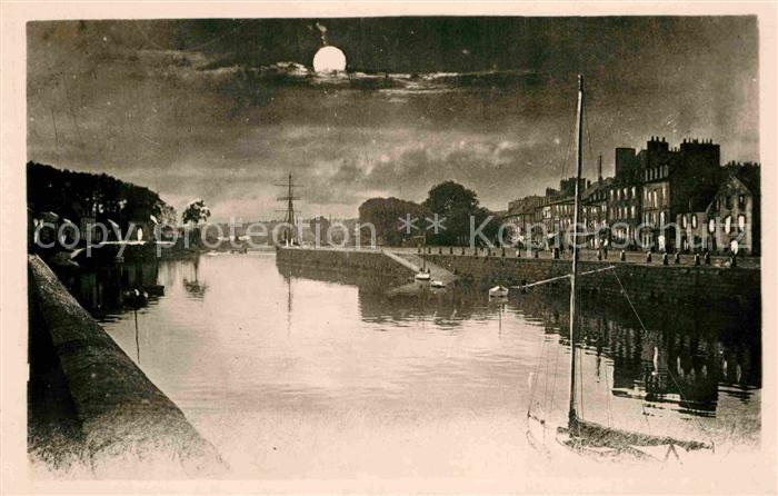 Landerneau Port au clair de lune