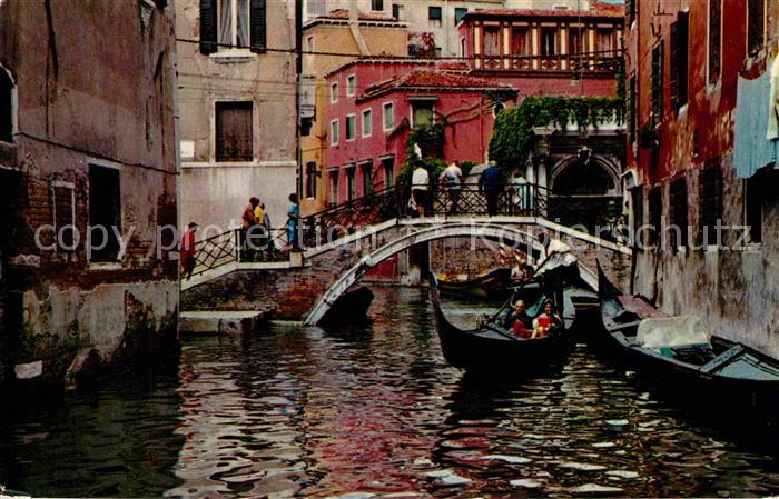Venezia Venedig Rio Bruecke Boote