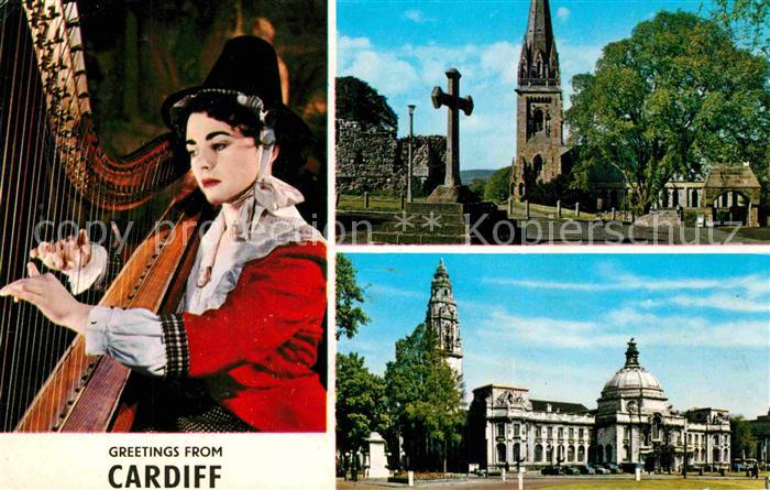 Cardiff Wales Cross and Cathedral LLandaff Civic-Centre