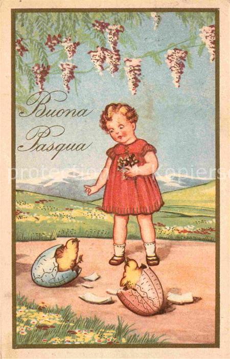 Ostern Easter Paques Kind Kueken Eier