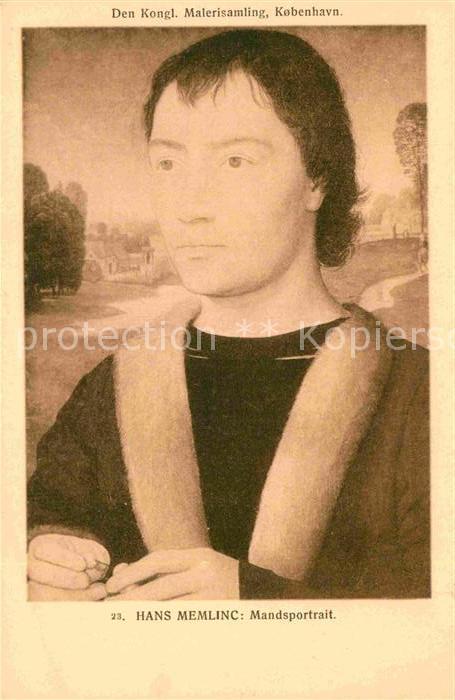 Kuenstlerkarte Hans Memling Mandsportrait