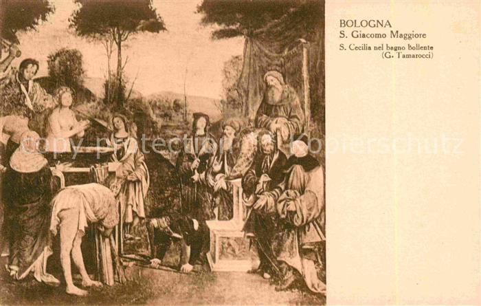 Kuenstlerkarte G. Tamarocci S. Cecilia nel bagno bollente