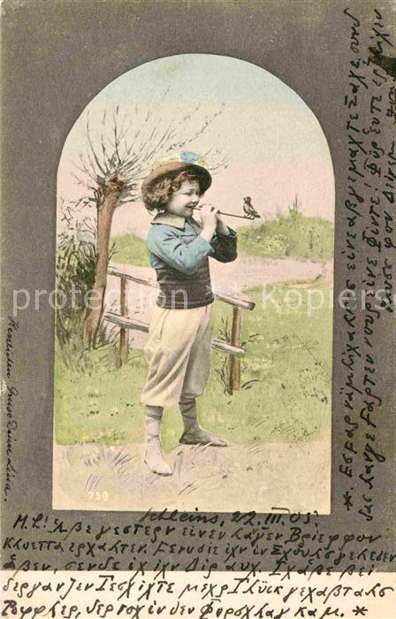 Kinder Child Enfants Floete Vogel