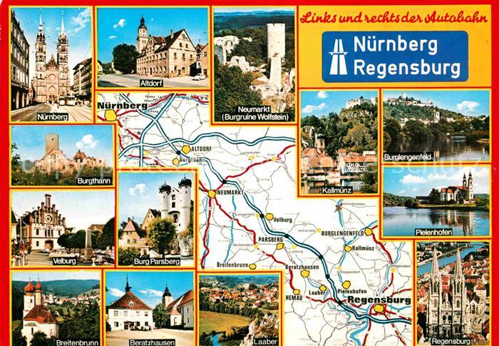 Autobahn Nuernberg Regensburg Burgthann Beratzhausen Kallmuenz