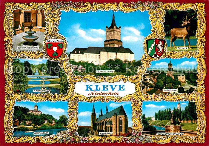 Kleve Schwanenbrunnen Amphitheater Kermisdahl Schwanenburg Stiftskirche Tierpark